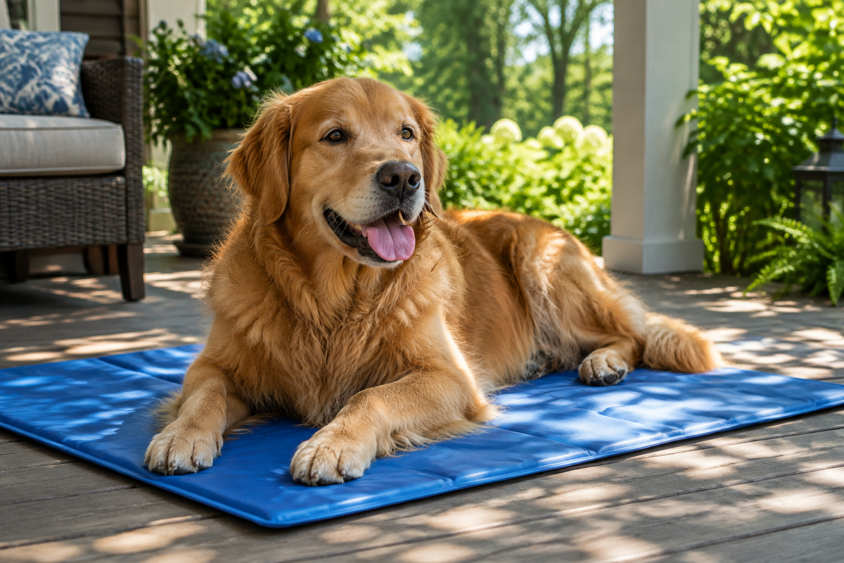 Dog cooling down and staying comfortable