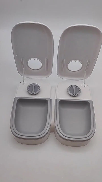 Automatic Gravity Pet Feeder with 48-Hour Twist Lock Timer for Dogs & Cats